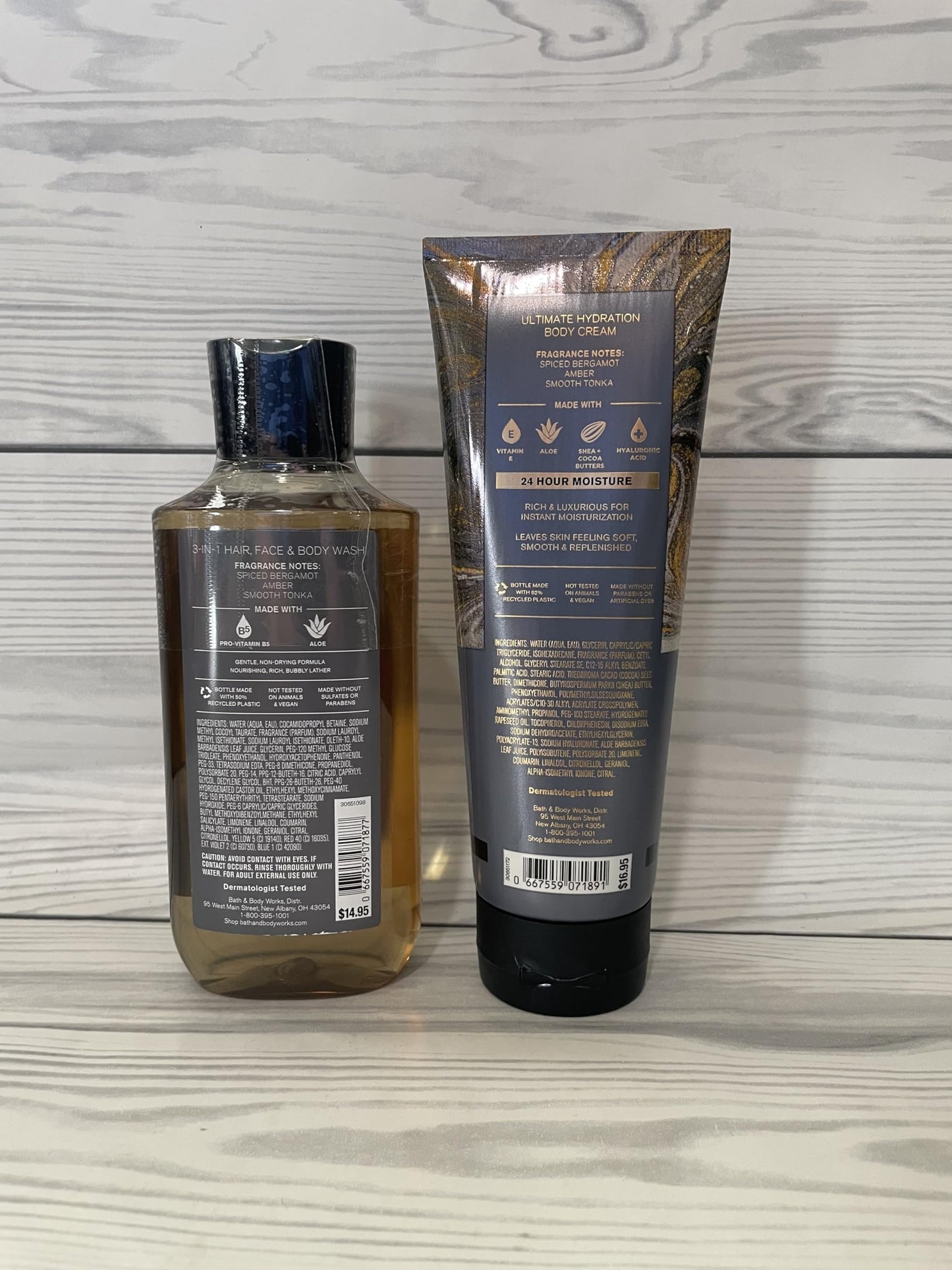 Bath & Body Works After Dark Men's 3-in-1 Hair, Face & Body Wash and Body Cream 2 Piece Set Beauty & Personal Care Bath & Body Works