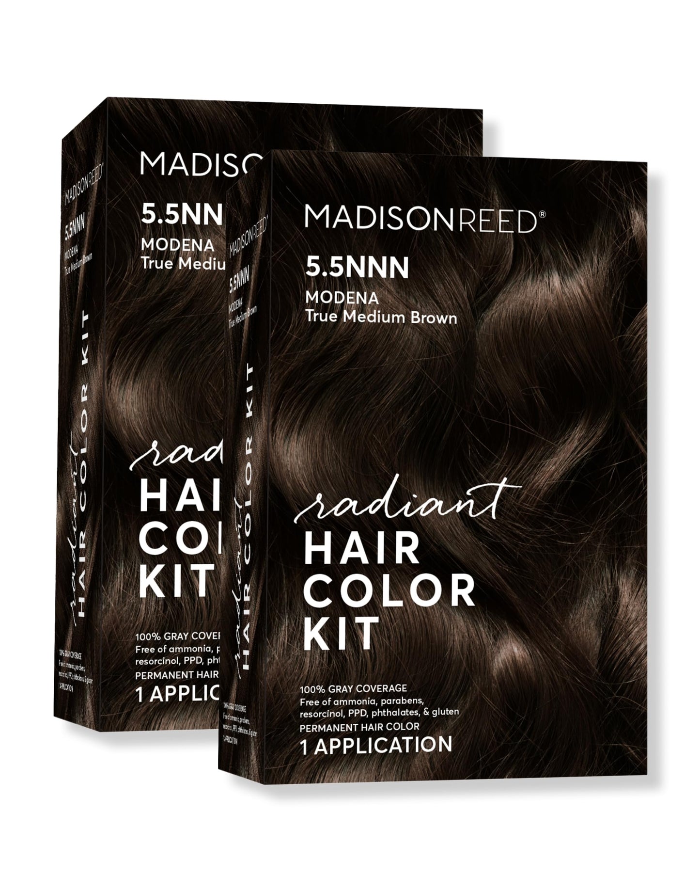 Madison Reed Radiant Hair Color Kit - 5.5NNN Dark Brown with Warm Golden Tones (Modena Brown), 100% Gray Hair Coverage Permanent Hair Dye