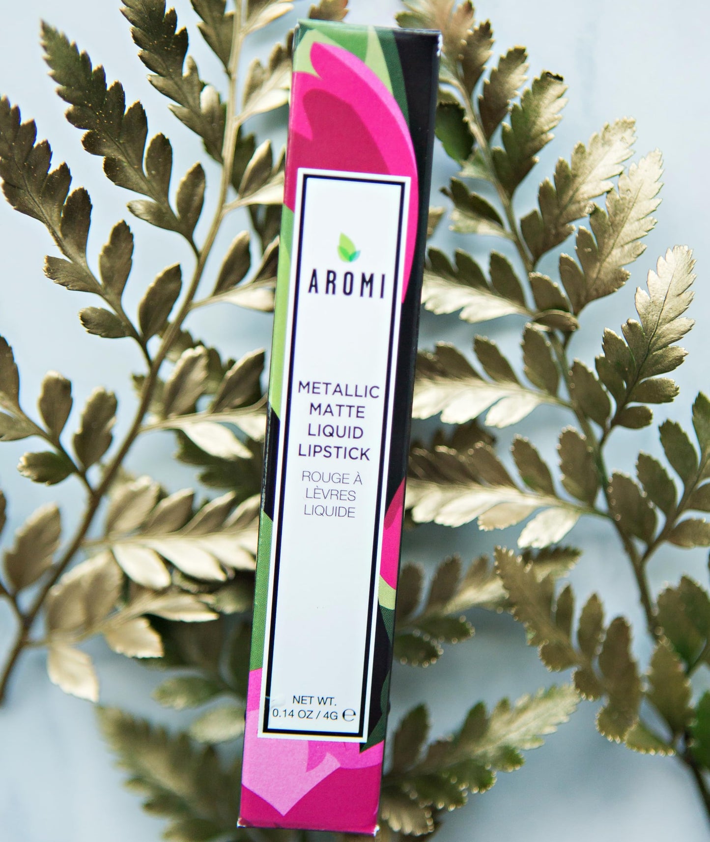 Aromi Berry Fuchsia Metallic Liquid Lipstick | Magenta Pink Lip Color with Shimmery Finish, Vegan, Cruelty-free, Long-Lasting, Smudge Proof (Opal