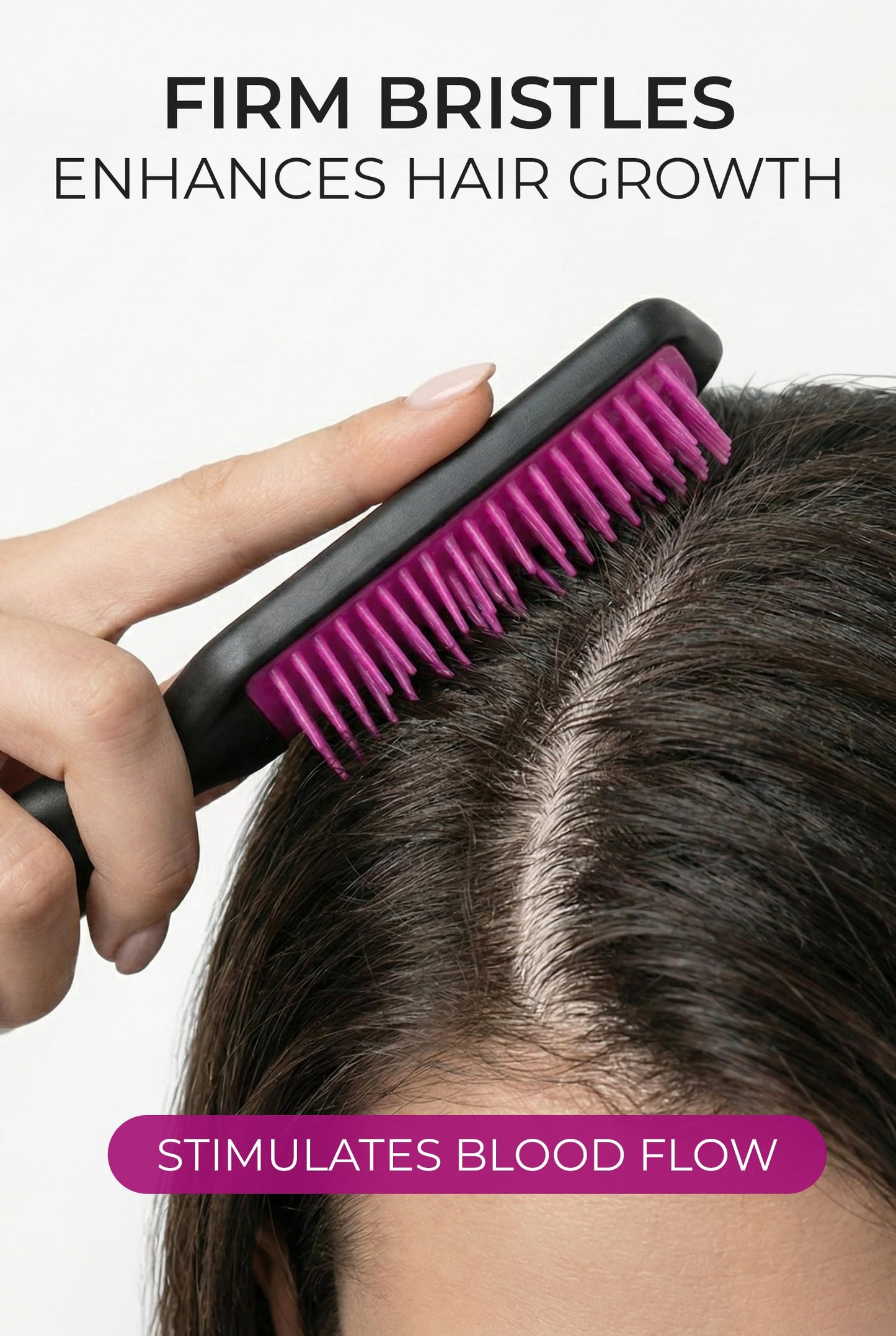 Aséptiqo Brush - Premium Detangling Hair Brush, Compact & Easy to Clean Multi Purpose HairBrush for Women, Men, Kids - Ideal for Straight to Wavy