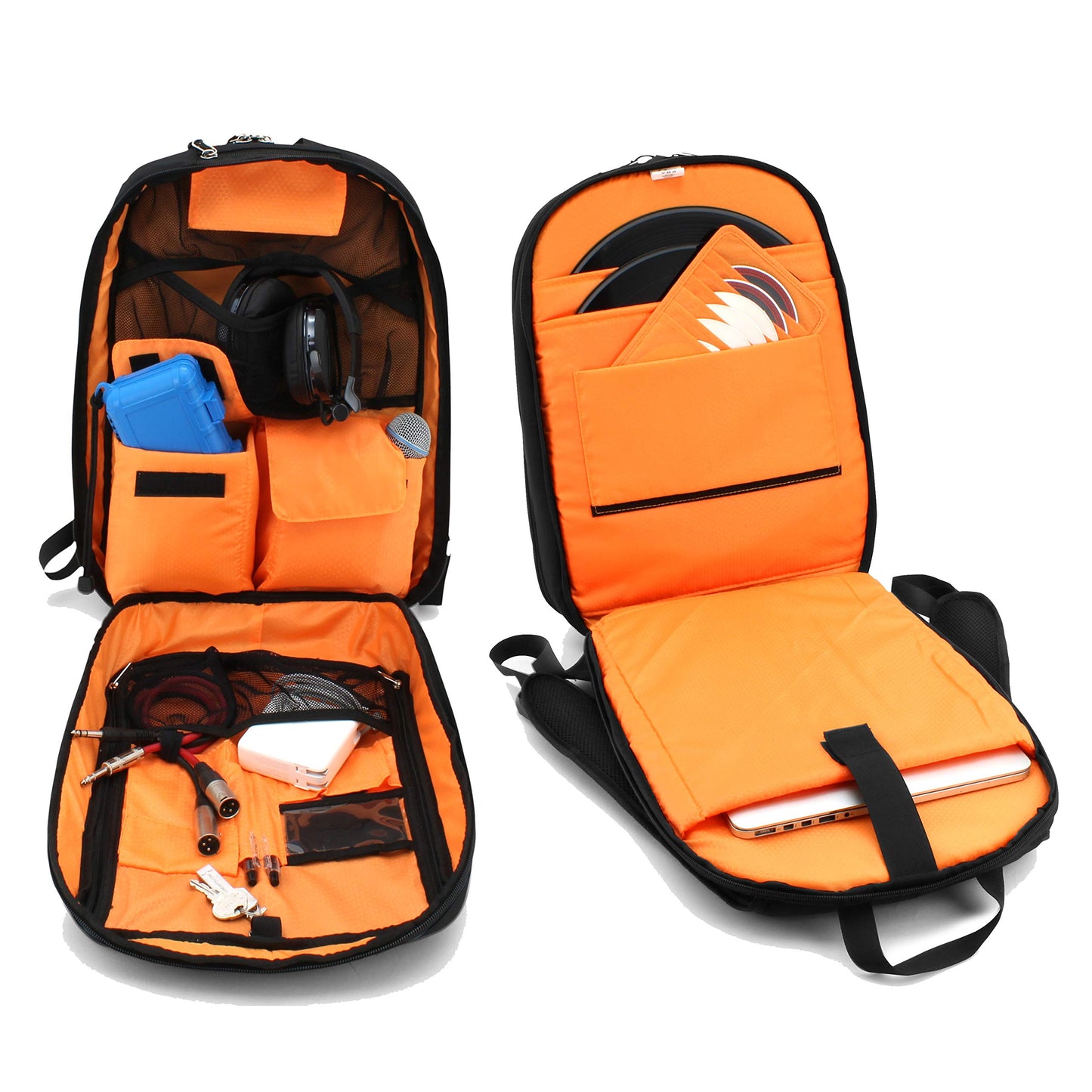 Jetpack Slim Backpack for DVS, Mobile, or Club DJ Gig Set, Bag Carry Laptop, Stand, Tablet, Headphone, Vinyl Records, USB Mobile Devices, Needle Case, Cables, Microphone & More. TSA Compliant (Camo)