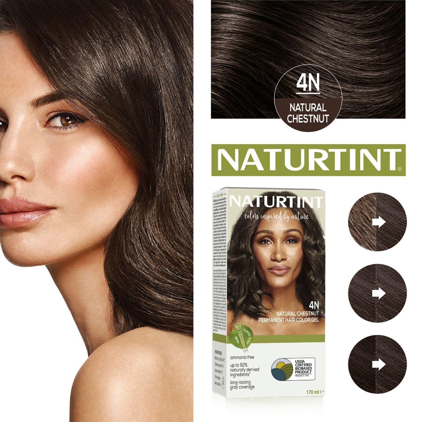 Natural Chestnut 4N 5.4 oz, Naturtint Hair Coloring