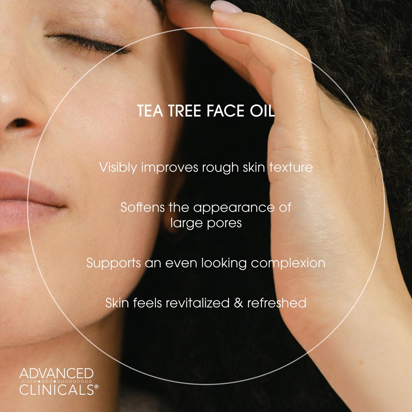 Advanced Clinicals Tea Tree Oil For Skin Facial Serum | Tea Tree Serum For Face With Vitamin E + Botanicals To Help Improve Appearance Of Large Pores