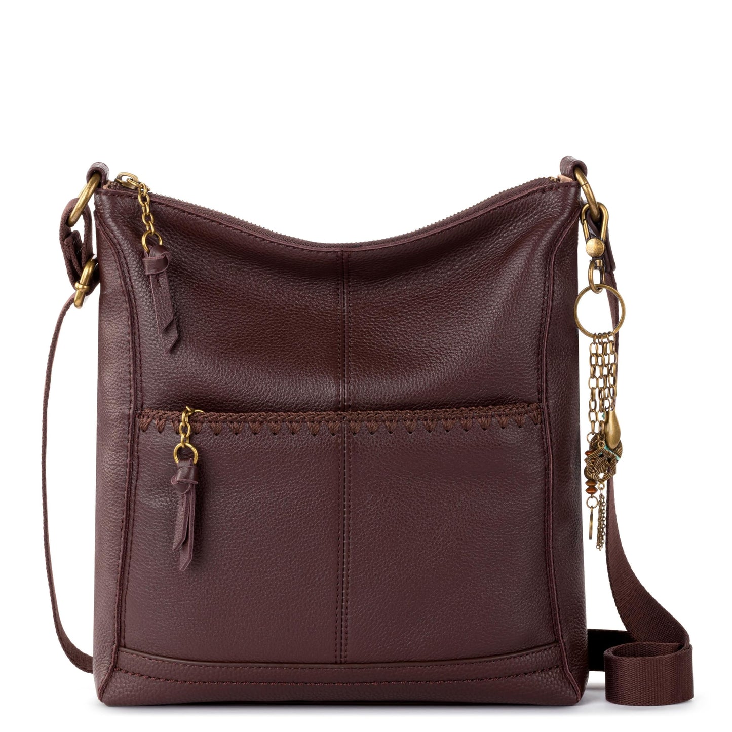 The Sak Lucia Leather Crossbody Purse - Premium Leather Women's Handbag for Everyday & Travel - Cross Body Bag With Zipper
