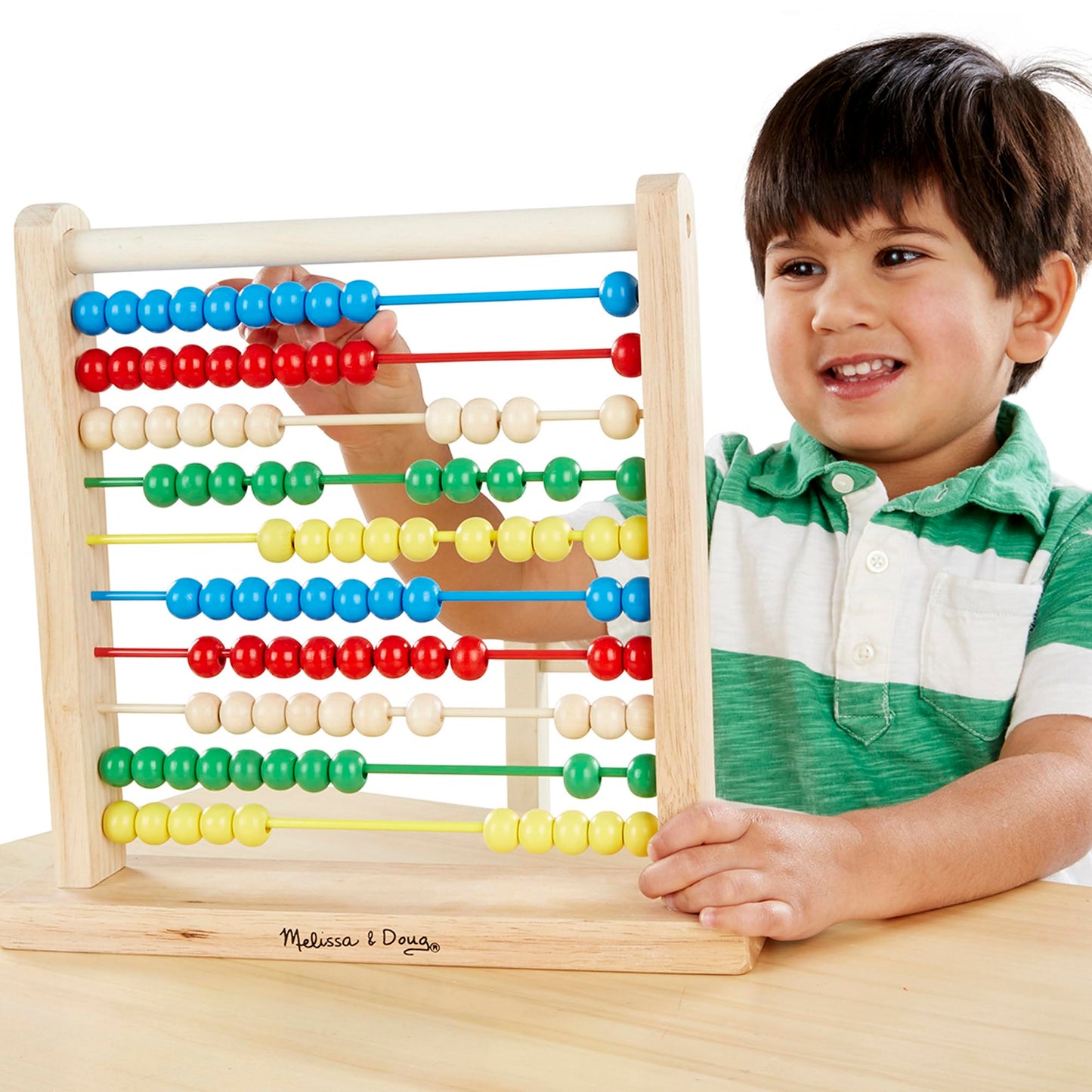Melissa & Doug Abacus - Classic Wooden Educational Counting Toy With 100 Beads