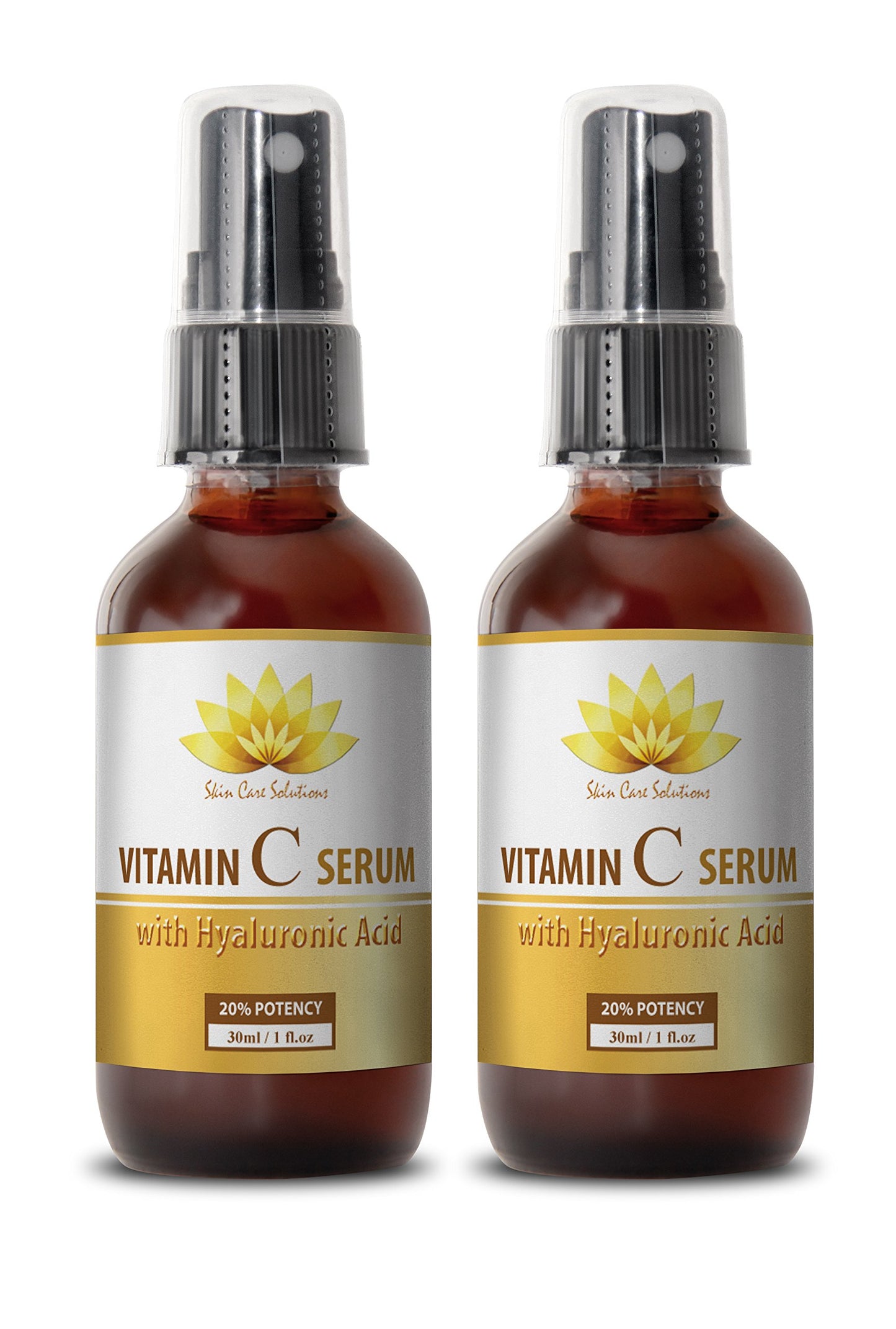 Beauty products - VITAMIN C SERUM With Hyaluronic Acid - Beauty wrinkle reducer anti aging facial serum - 2 bottles