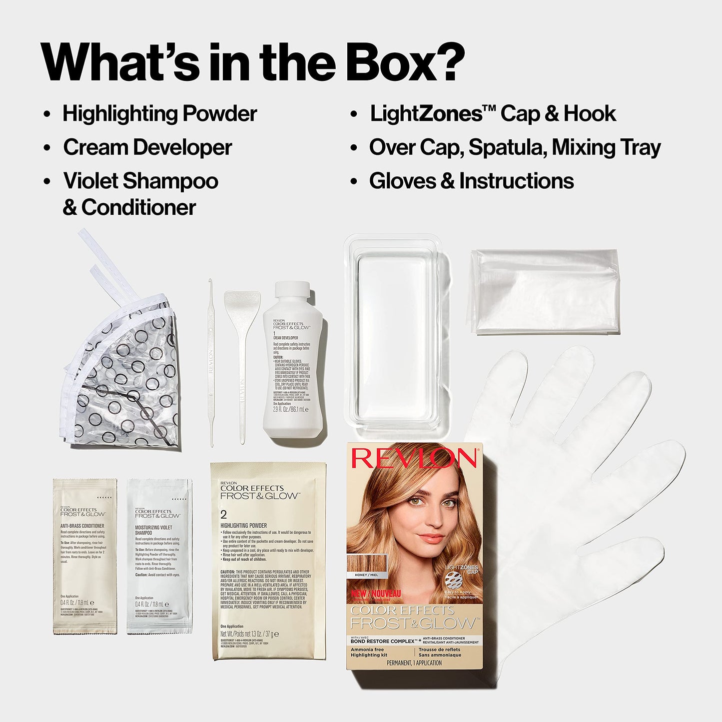 Revlon Color Effects Highlighting Kit, Permanent Hair Dye for Balayage, Frosting & Ombre, Ammonia & Paraben Free, 30 Honey, 8 oz