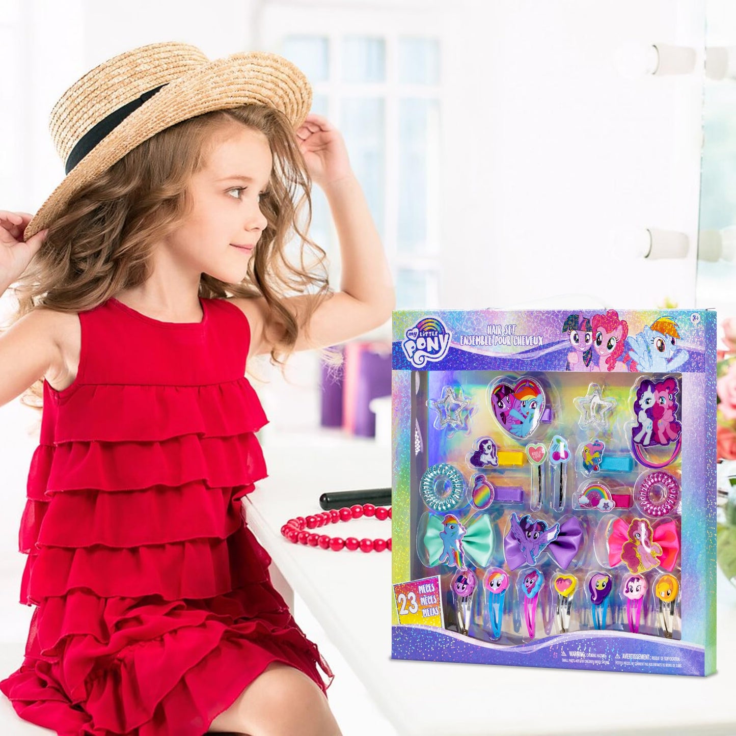 My Little Pony - Townley Girl Hair Accessories Kit|Gift Set for Kids Girls|Ages 3+ (22 Pcs) Including Hair Bow, Coils, Hair Clips, Hair Pins and More