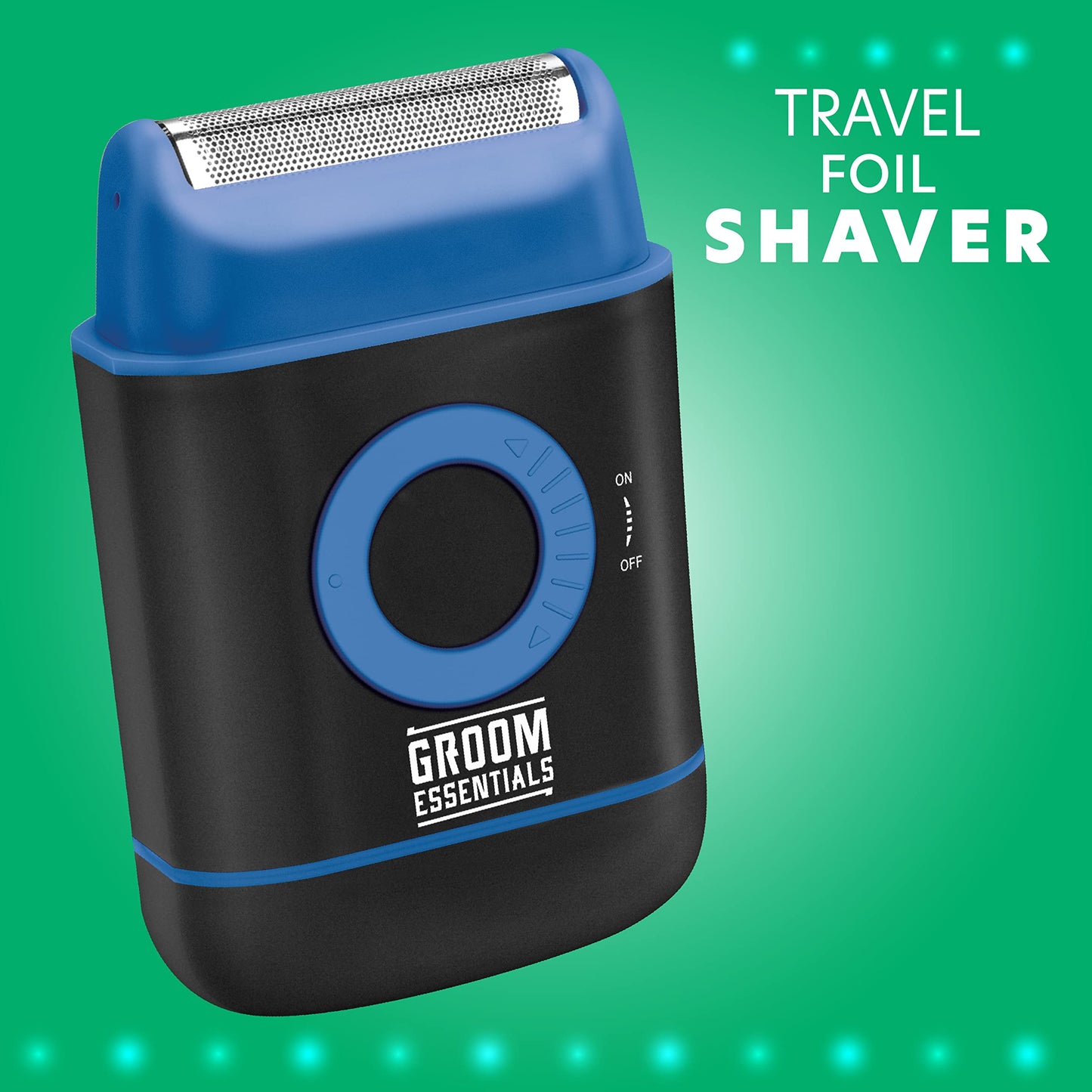 ChargeWorx Travel Foil Shaver for Men, Cordless Electric Razor with Pop-Up Precision Trimmer, Lightweight Battery-Operated Face Shaver for Sensitive Beauty and Personal Care CHARGEWORX