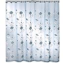 Popular Bath Dublin Rose Collection Shower Curtain Blue