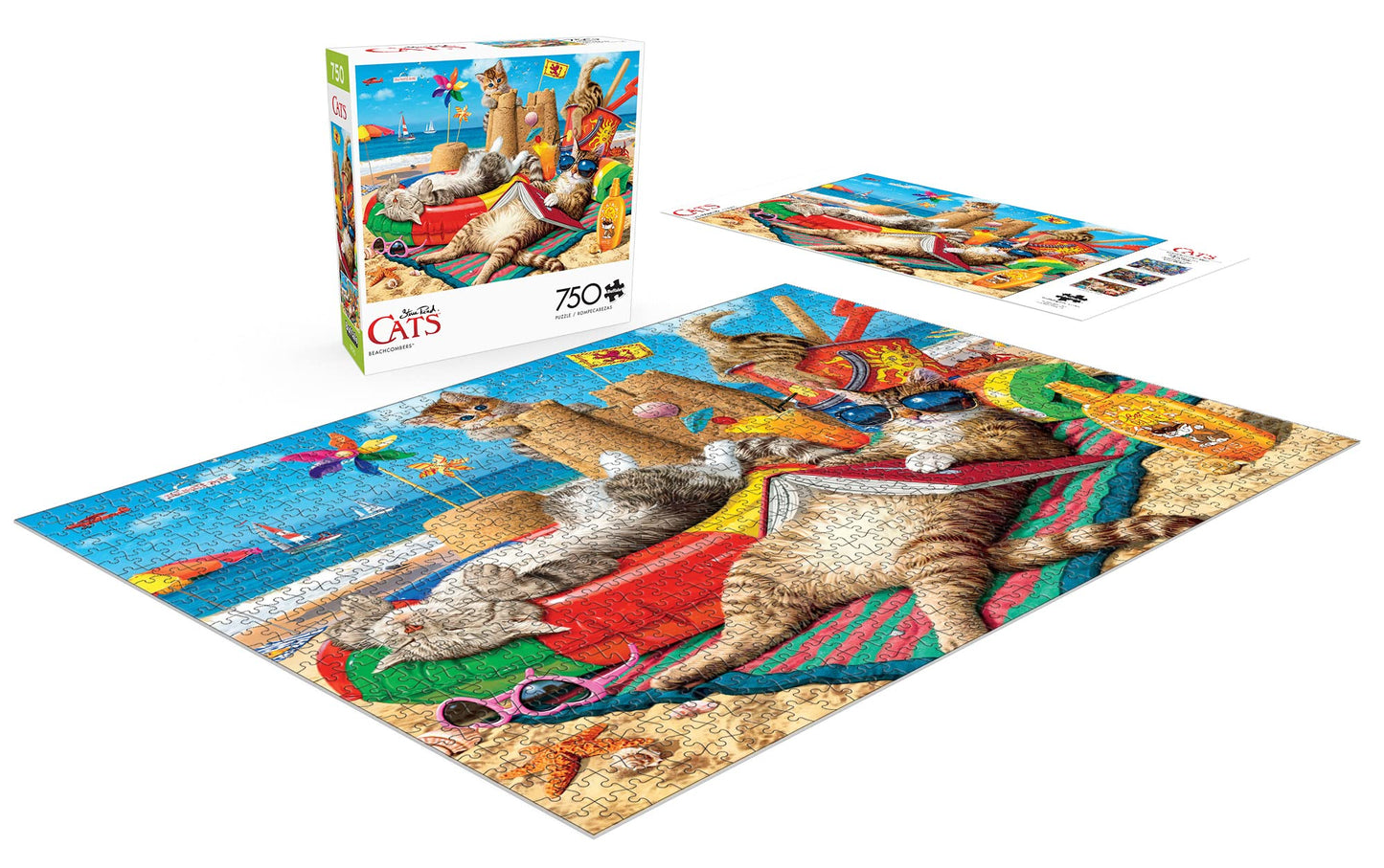 Buffalo Games 750-Piece Puzzle – Steve Read Beachcombers – Challenging Jigsaw for Adults, 24" x 18", Perfect for Game Nights