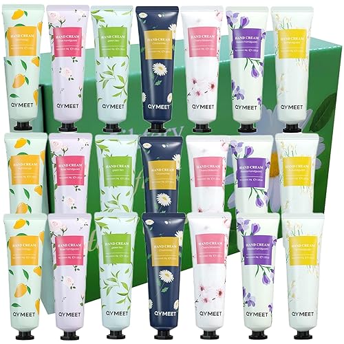 21-Pack Hand Cream Gift Set for Dry Cracked Hands, Scented Working Hand Lotion Ultimate Healing Hand Cream Body Skin Moisturizer Travel Outdoor Size