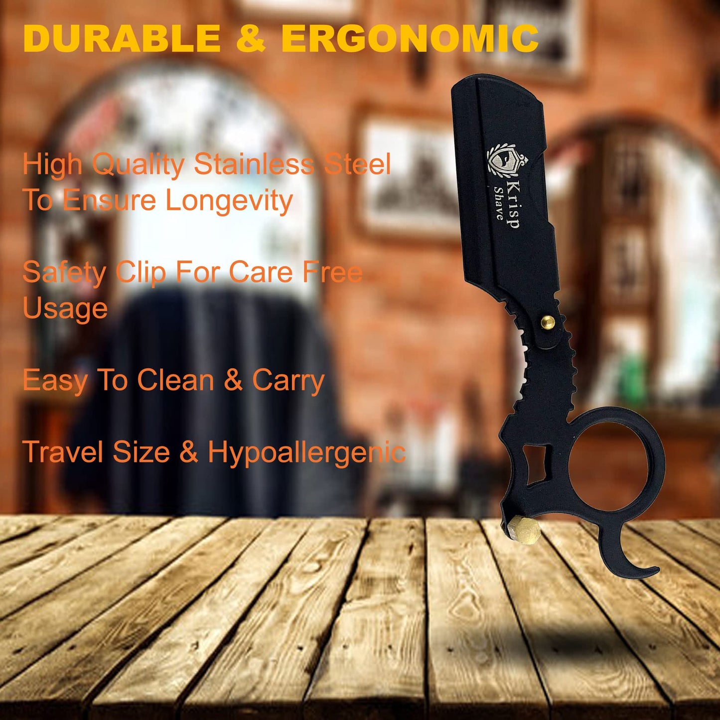 Professional Straight Razors For Men, Barber Razors Straight Edge Razor Kit For Close Shaving - Beard Cut Throat Finger Razor Safety Shavette With 10