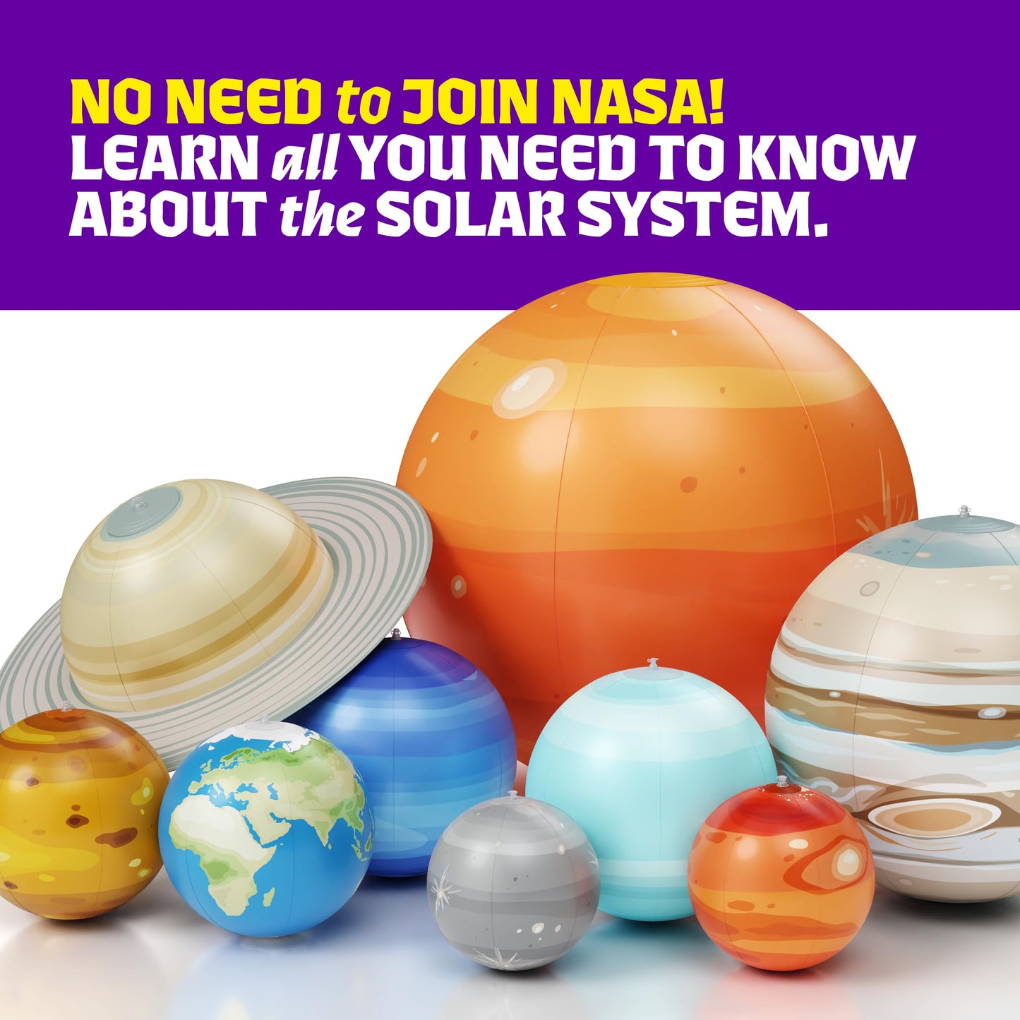 Dan&Darci Inflatable Solar System Planets – Science Toy & Astronomy Gift for Kids, Space-Themed Room Decor, Ceiling & Party Decorations Ages 5–12