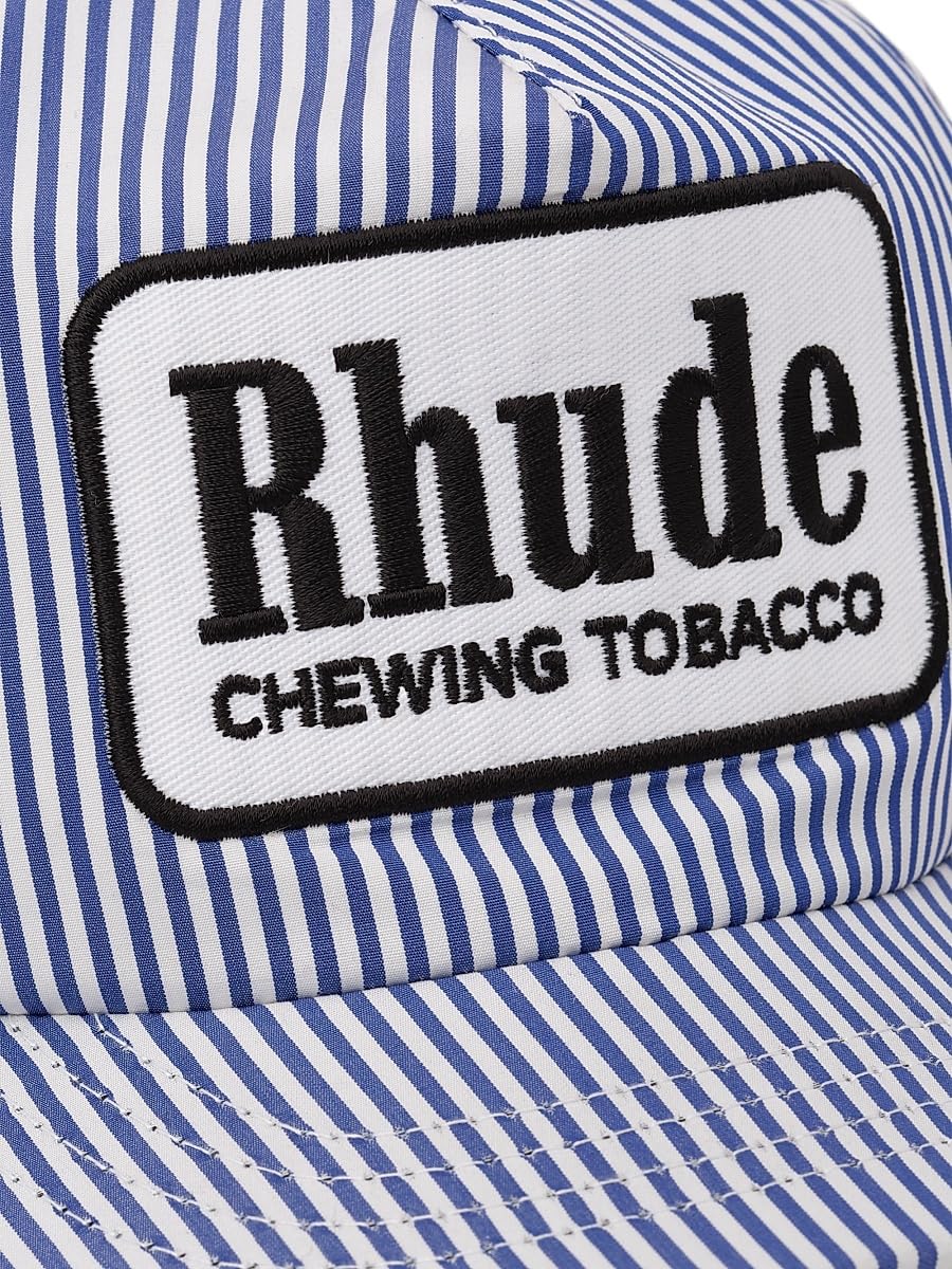 Rhude, Stripe Tobacco Tucker Hat, Blue White