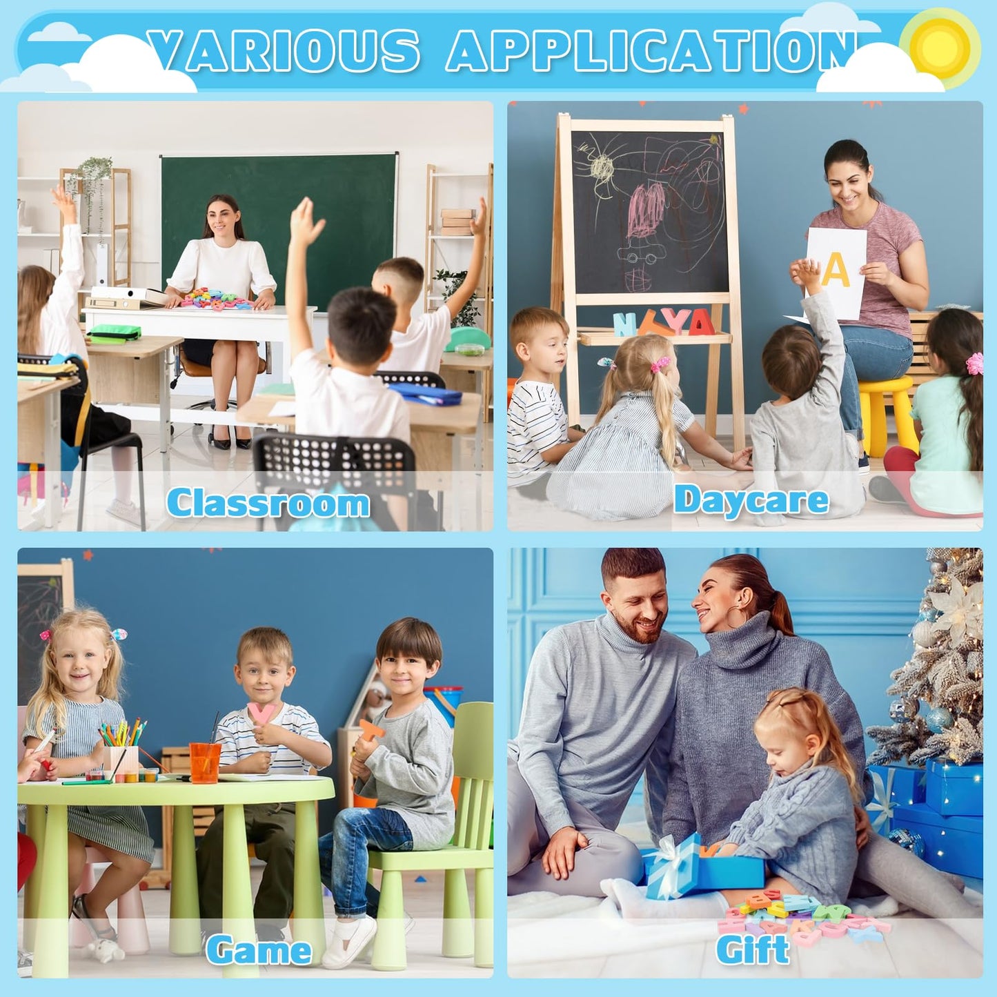 Kairsya Alphabet Learning Puzzle – Montessori Wooden ABC Toy with Letters, Educational Gift for Toddlers and Preschool Kids Ages 1-5