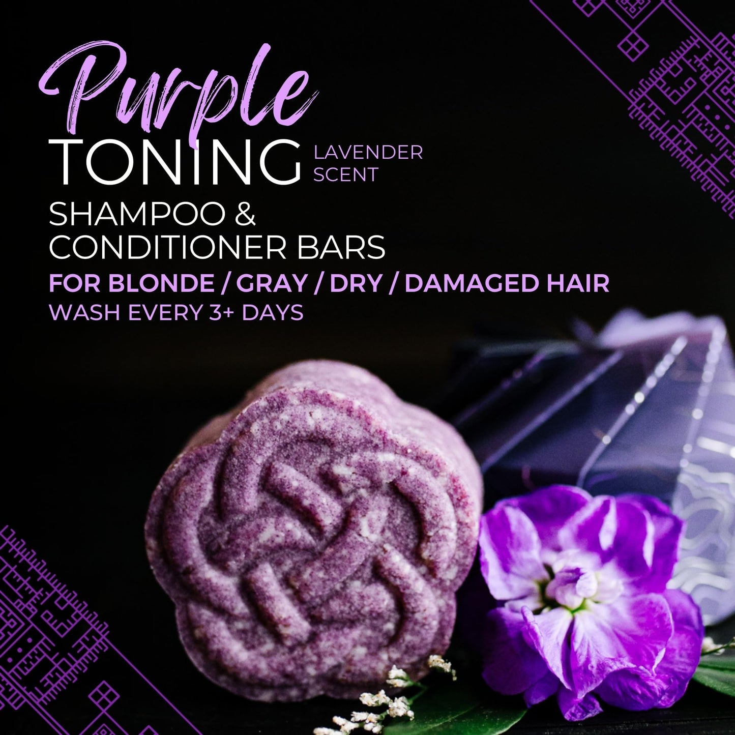 Viori Purple Shampoo Bar - Handcrafted with Longsheng Rice Water & Natural Ingredients - All Natural Shampoo Bar - Neutralizes Brassy Tones In Blonde