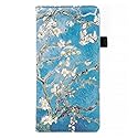 menesia Checkbook Cover for Men & Women RFID Leather Check Book Holder Wallet(Green Flower)