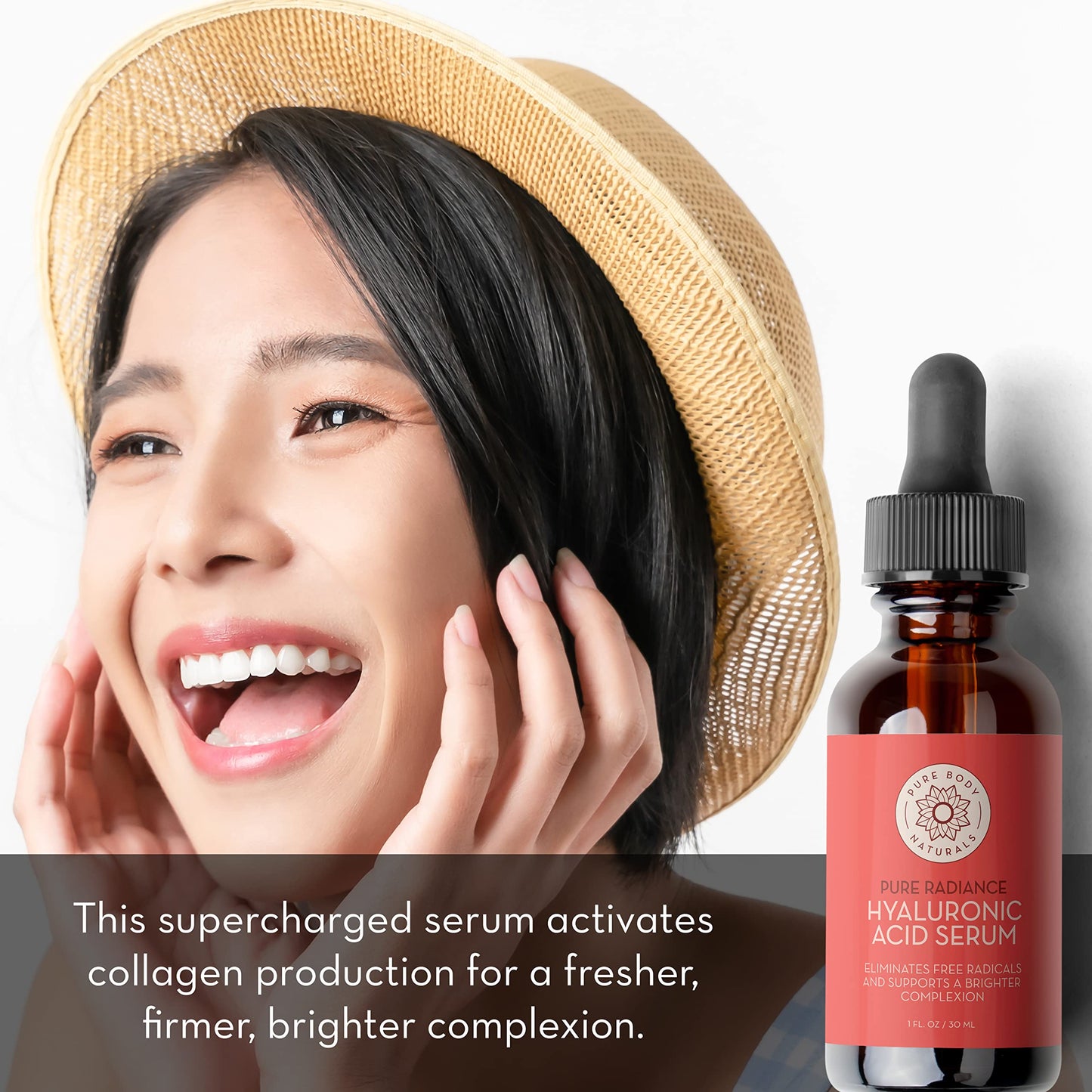 Pure Body Naturals Facial Serum - Hyaluronic Acid Serum, Retinol Serum, Vitamin C Serum, and Vitamin B3 (Niacinamide) Serum - A Perfect Serum Gift