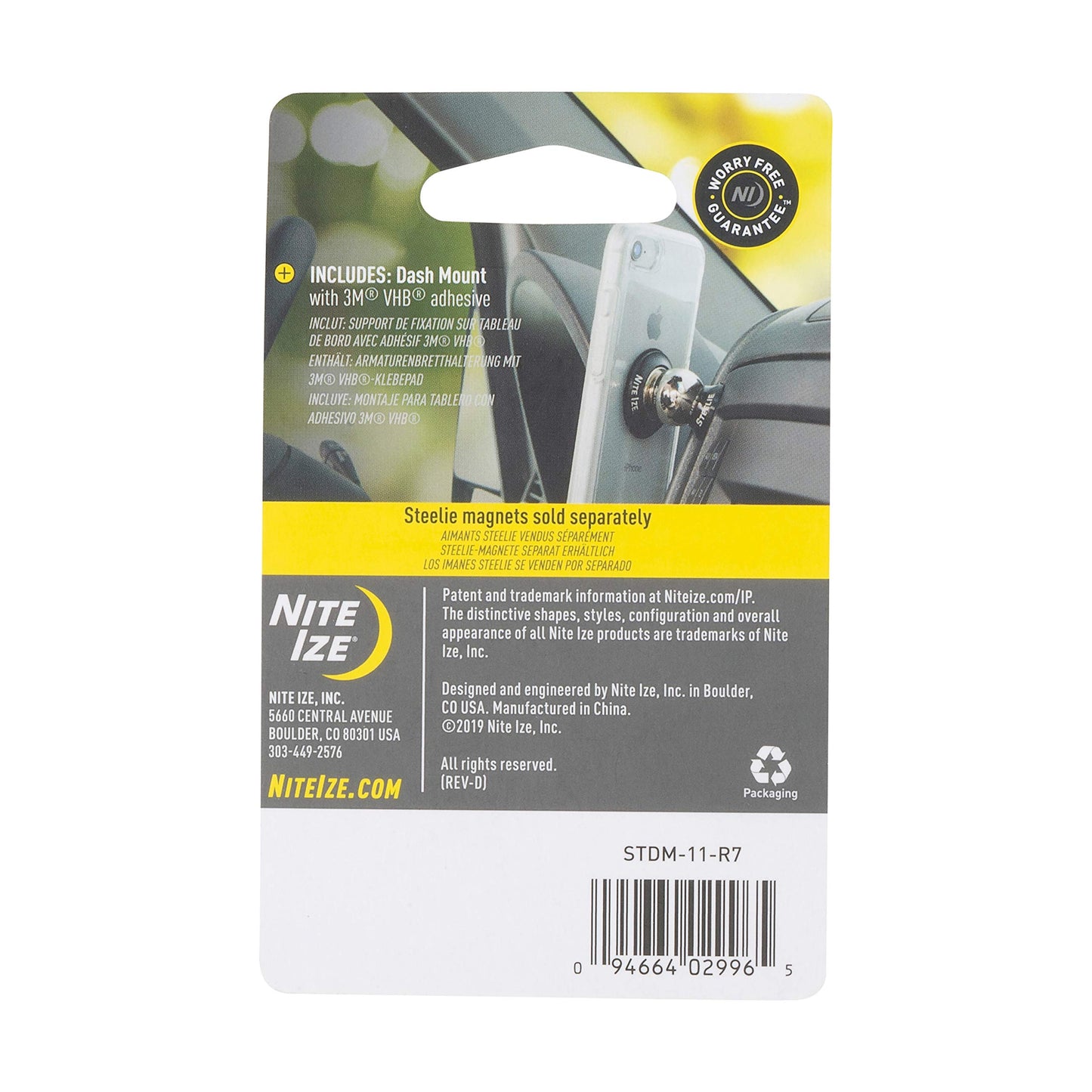 Nite Ize Steelie Dash Mount - Additional Car Mount Dash Ball for Steelie Magnetic Phone Mounting System - Cell Phone Accessories for Dashboard Mount…