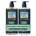 Every Man Jack Men's Shampoo and Conditioner Set - Australian Eucalyptus - Sulfate Free - Made w/Plant Powered Refreshing Ingredients like Peppermint