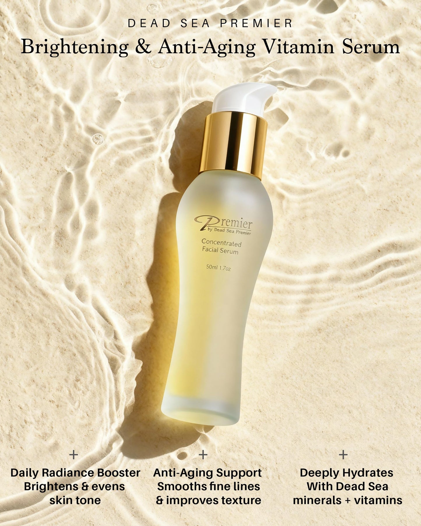 Premier Dead Sea Vitamin E & C facial serum, classic collection, Concentrated vitamin C serum for face, vitamin E oil, retinol, anti-aging serum