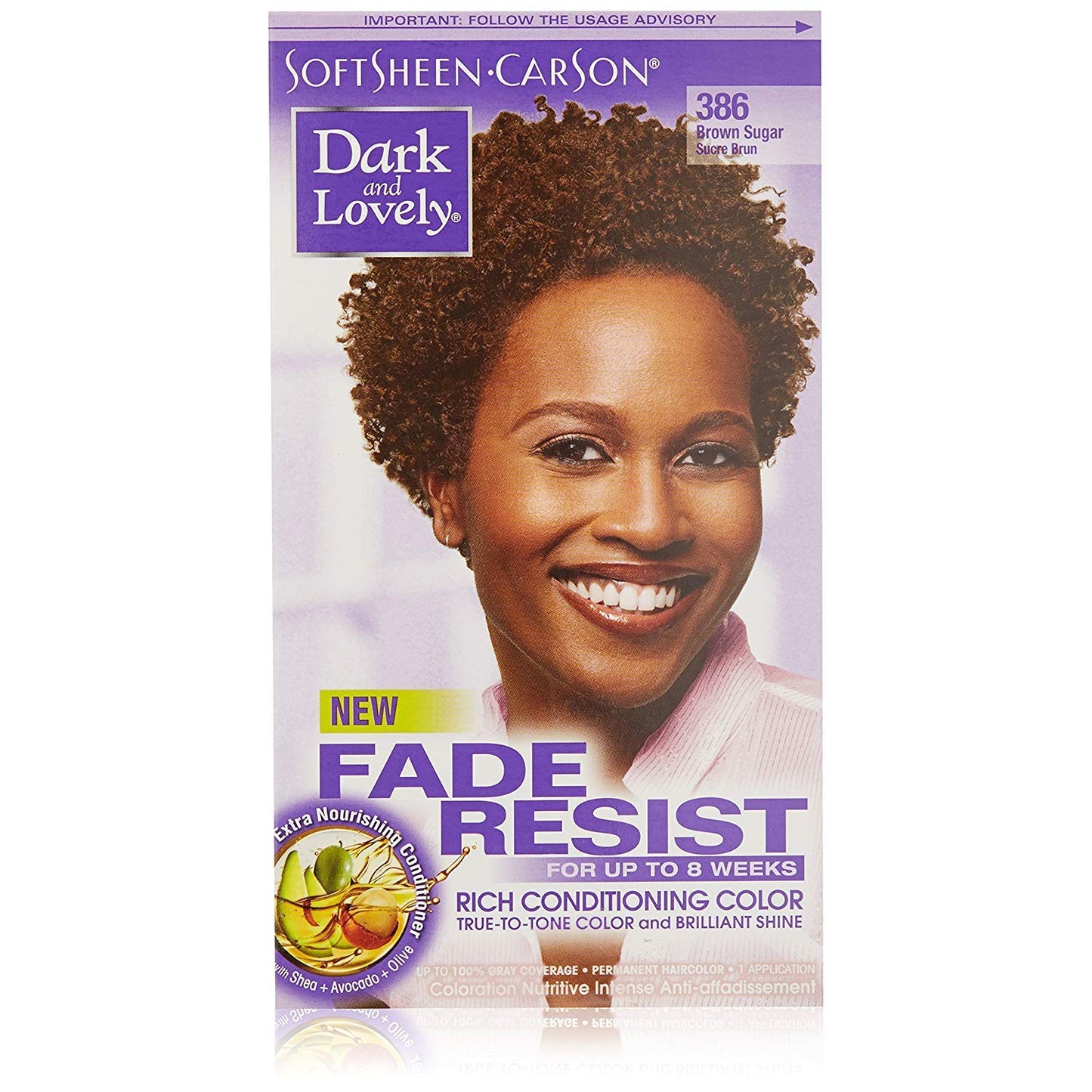 Dark and Lovely Fade Resistant Rich Conditioning Color, No.386, Brown Sugar, 1 ea (Pack of 4)