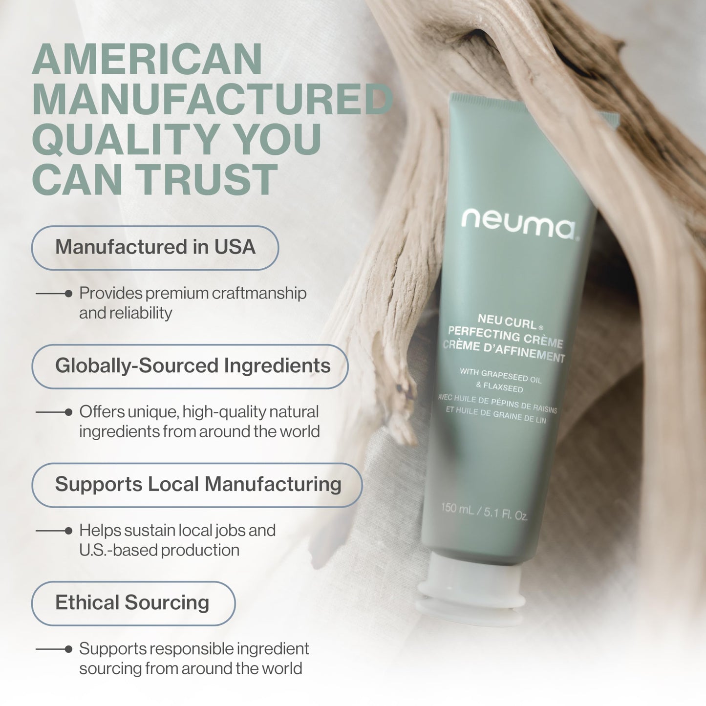NEUMA Neu Curl Perfecting Creme 5.1 Fl. Oz. Curl Cream with Coconut Hibiscus Scent, Lightweight, Nourishing Curl Defining Cream, Curl Cream for Wavy