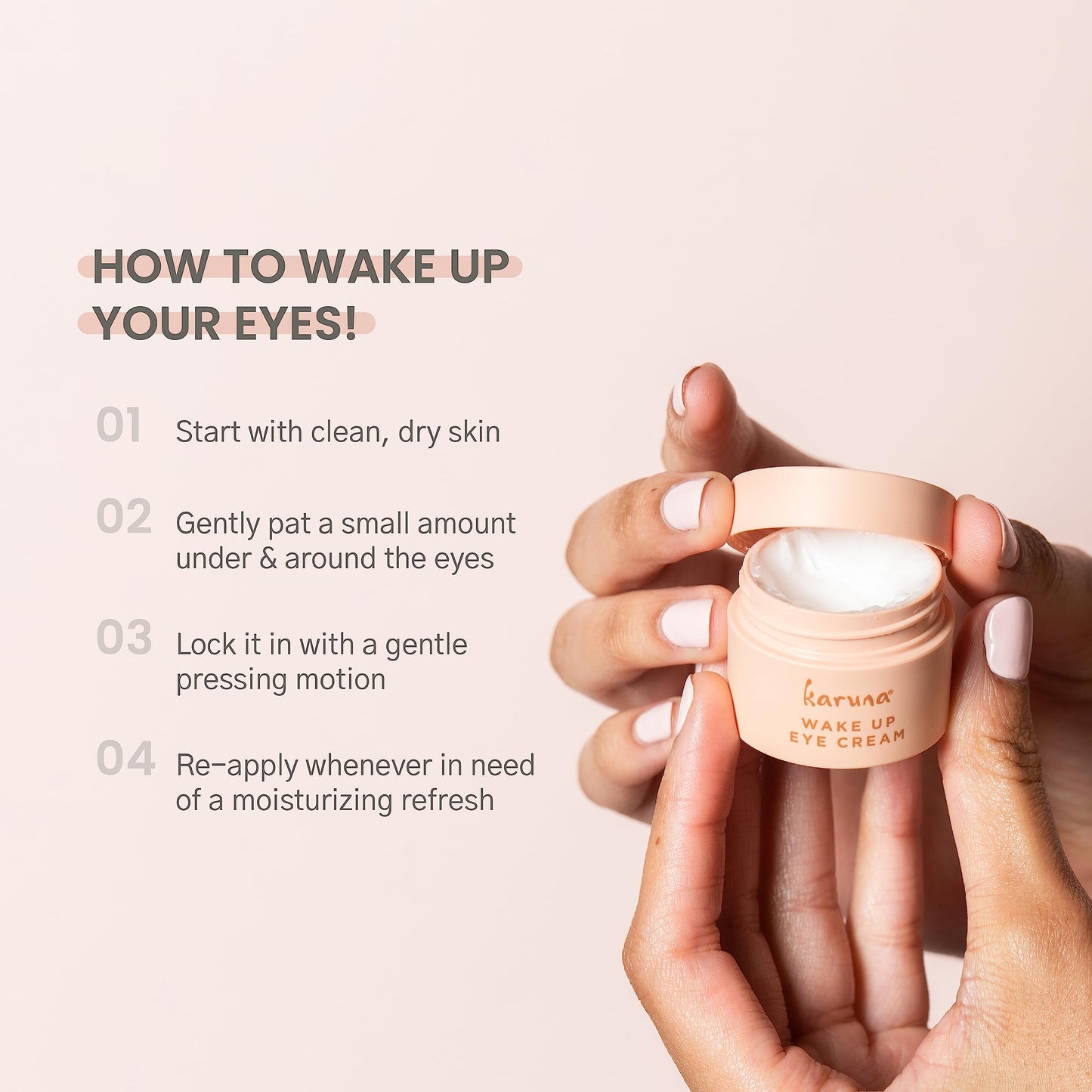 Karuna - Wake Up Eye Cream with Coffee Cherry & Tri-Peptides, Caffeine Eye Cream, Under Eye Brightener, Anti Aging Serum, Moisturizer for Puffiness