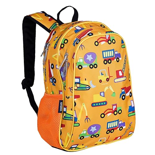 Wildkin 15-inch Kids Backpack - Durable, Padded, Adjustable for School & Travel - Under Construction