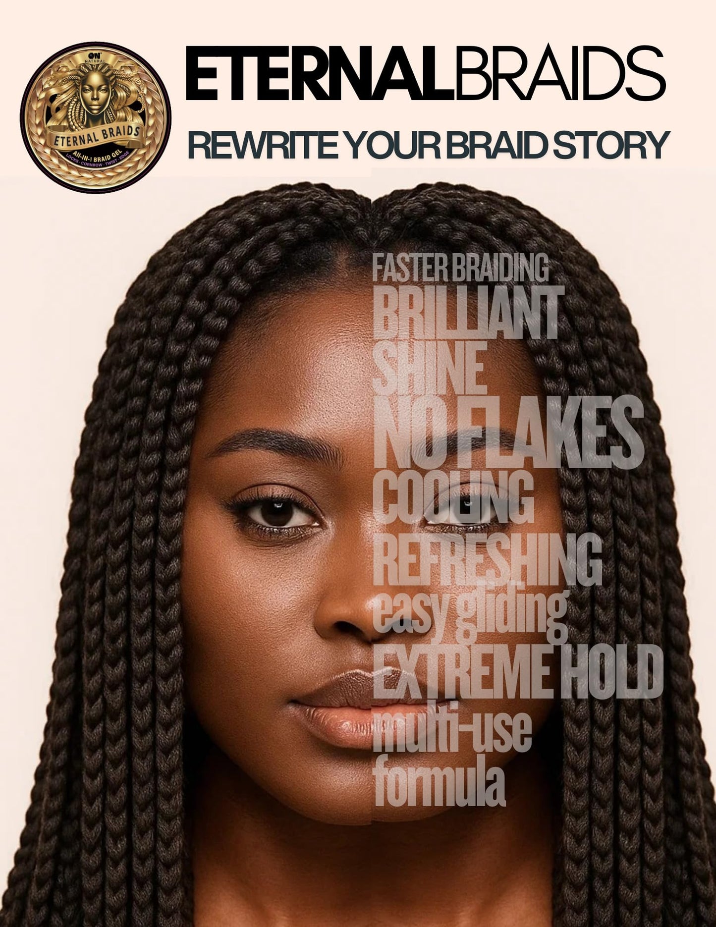 On Natural Eternal Braids All-in-1 Braid Gel