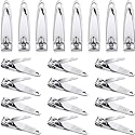 20 Pieces Stainless Steel Nail Clippers Set Fingernail and Toenail Clipper Portable Sturdy Nail Clippers for Men and Women