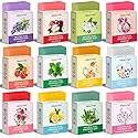 12 Pack Bar Soap Gifts,Mother Day Gift Bulk,Stocking Stuffers for Teen Girls,Bridesmaid Gifts,Teacher Appreciation Gifts Nurse Gifts, Natural Plant