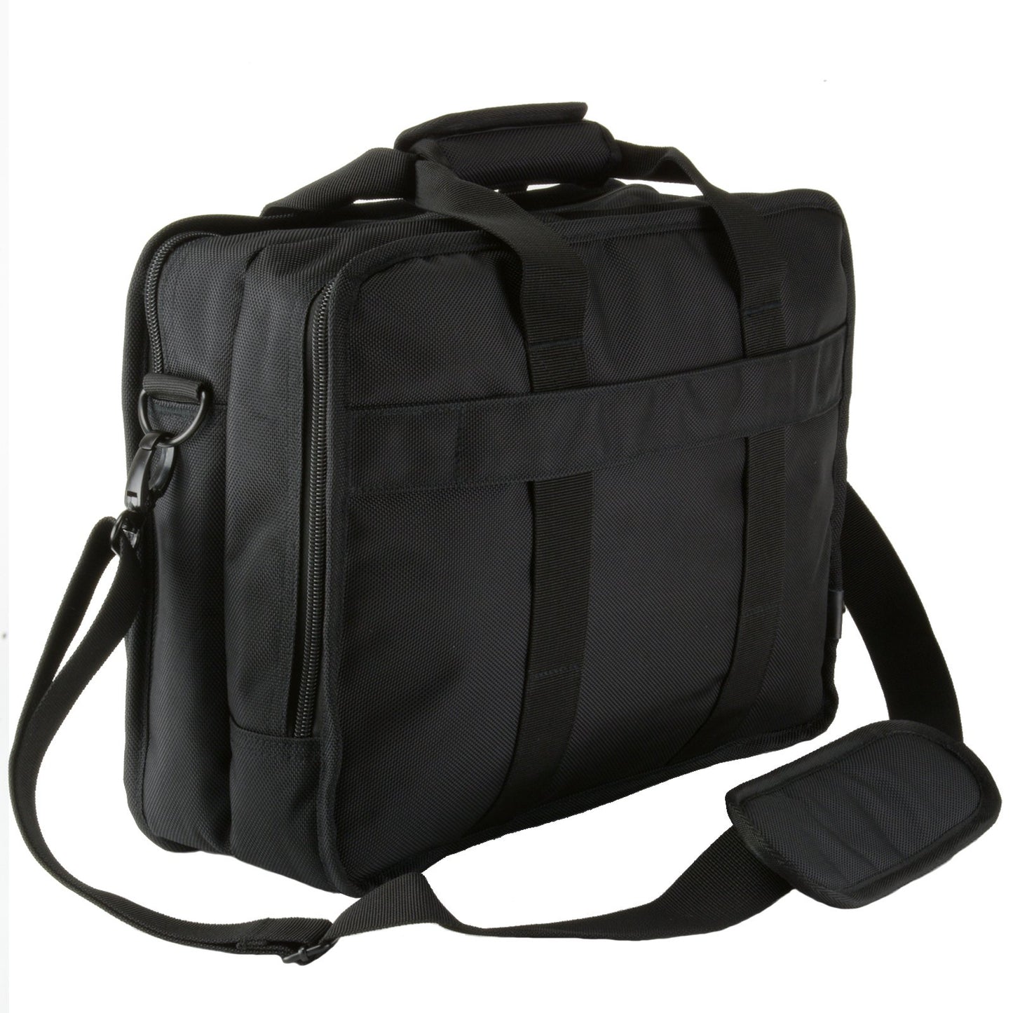 Alpine Swiss Conrad Messenger Bag 15.6 Inch Laptop Briefcase with Tablet Sleeve Black