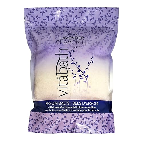 Vitabath Lavender Chamomile Epsom Salts Relaxing Detox Aromatherapy, Muscle Soreness & Body Ache Relieving Soak & Nourishing Skincare for Women & Men