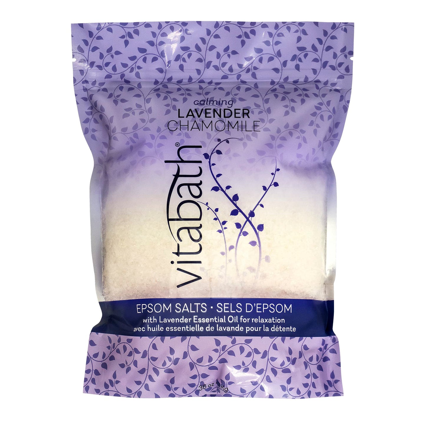 Vitabath Lavender Chamomile Epsom Salts Relaxing Detox Aromatherapy, Muscle Soreness & Body Ache Relieving Soak & Nourishing Skincare for Women & Men