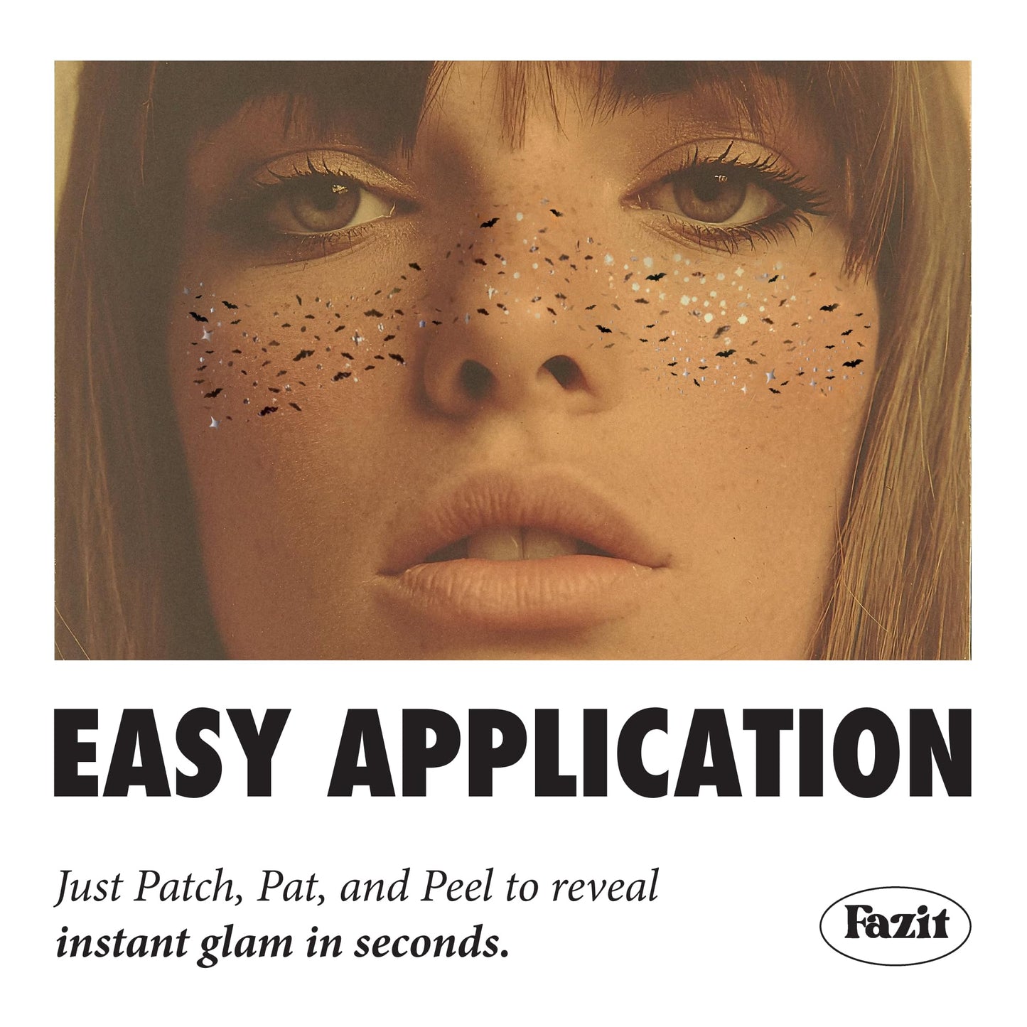 Fazit Makeup Patches - Halloween Twilight Speckles - Glow Up Make-Up Patches - Cute Glitter Makeup Accessories for Women - Cosmetic Glitter for Face