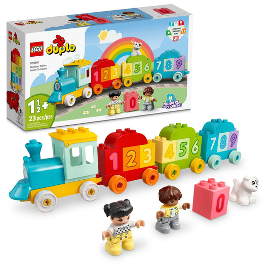 LEGO DUPLO My First Number Train 10954, Preschool Learning Toy with Number Bricks, Educational Building Set for Toddlers Ages 1.5-3