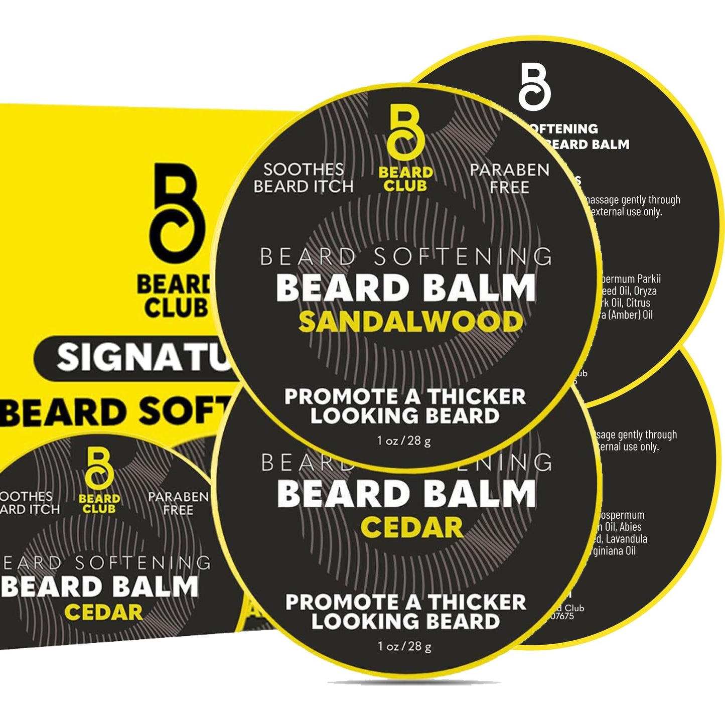 The Beard Club Cedar & Sandalwood Beard Balm - Leave-In Conditioner and Styling Wax for Beard Softening and Moisturizing - 2oz Beauty and Personal Care The Beard Club