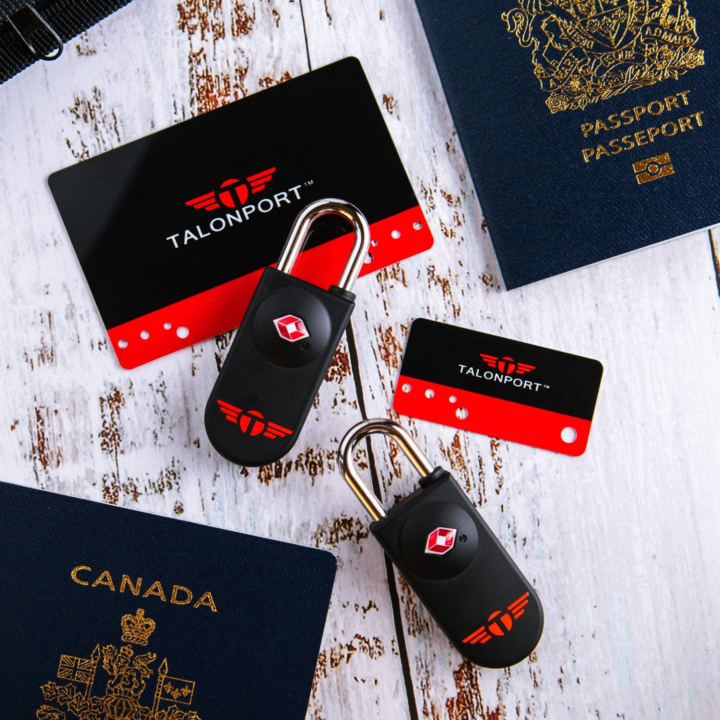 Keyless TSA Approved Luggage Locks – 2 Pack Travel Padlocks with Lifetime Card Keys, No Combination to Remember