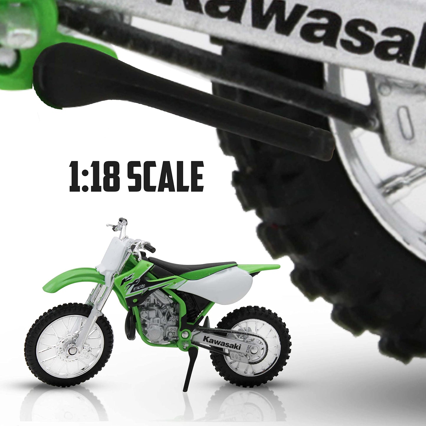 Welly Die Cast Motorcycle Yellow Suzuki DR-Z400S, 1:18 Scale