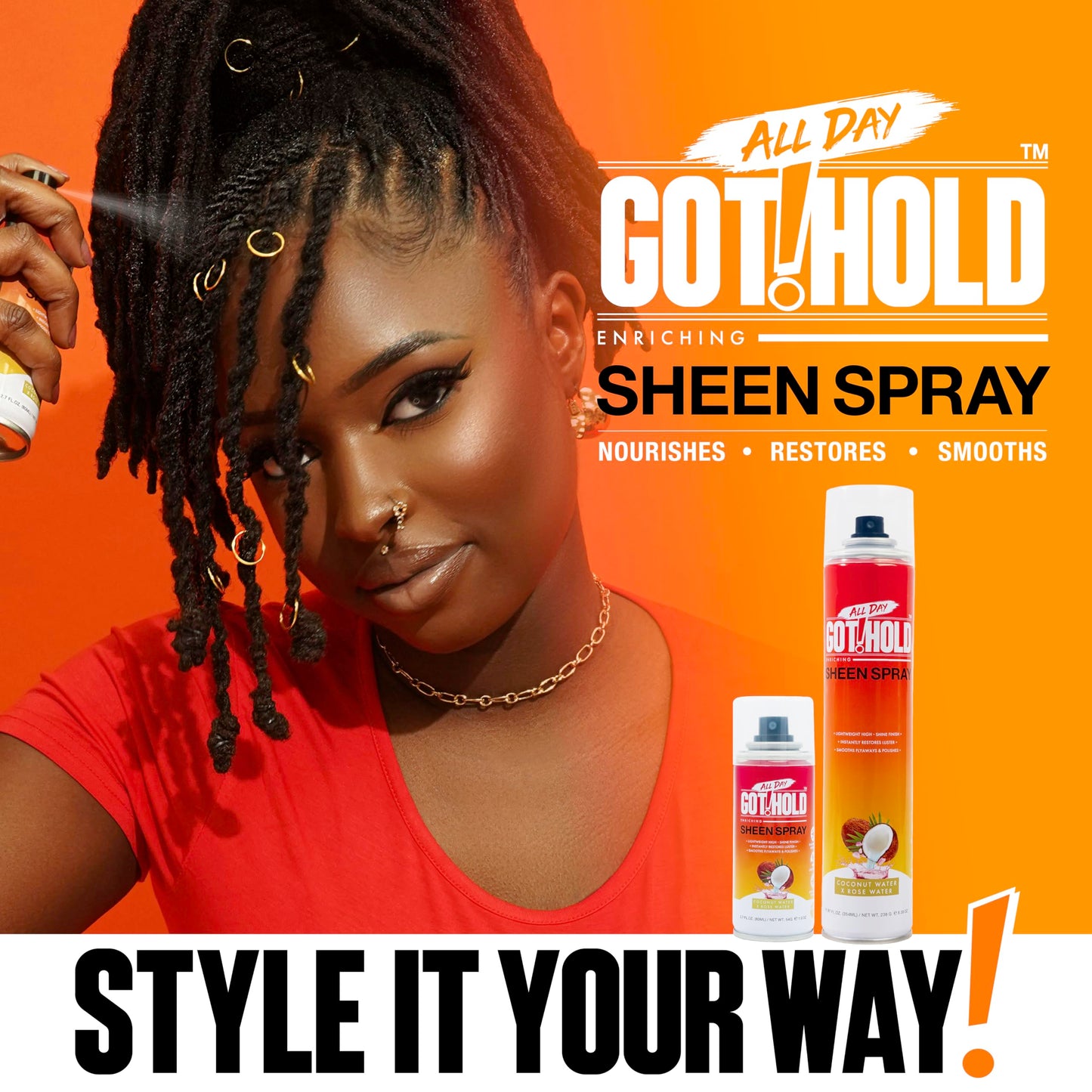 ALL DAY GOT HOLD Hair Styling Sheen Spray 11.97 fl.oz/354ml