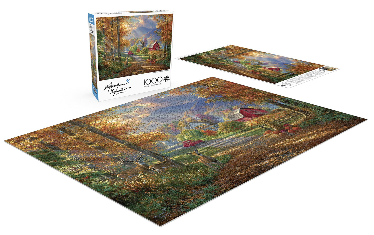 Buffalo Games - Abraham Hunter Fall Memories 1000 Piece Jigsaw Puzzle for Adults, Challenging Puzzle for Game Nights, Finished Size 26.75" x 19.75"
