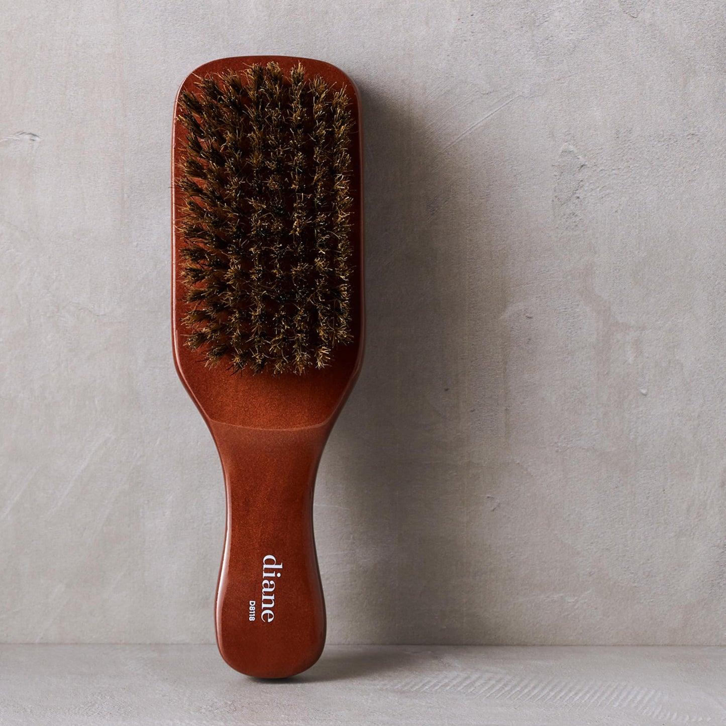 Diane Premium 100% Boar Bristle Club Wave Brush for Men and Barbers - Medium Bristles for Thick Coarse Hair - Use for Detangling, Smoothing, Wave