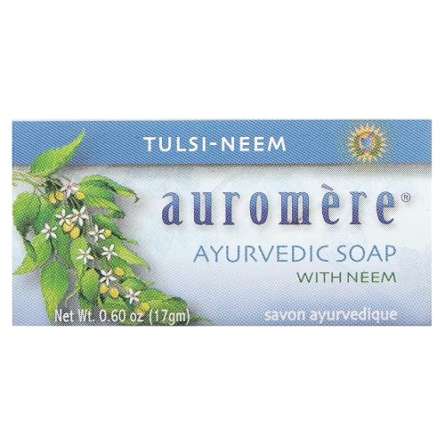 Auromere Ayurvedic Bar Soap with Neem, Tulsi-Neem, 0.6 oz (17 gm)
