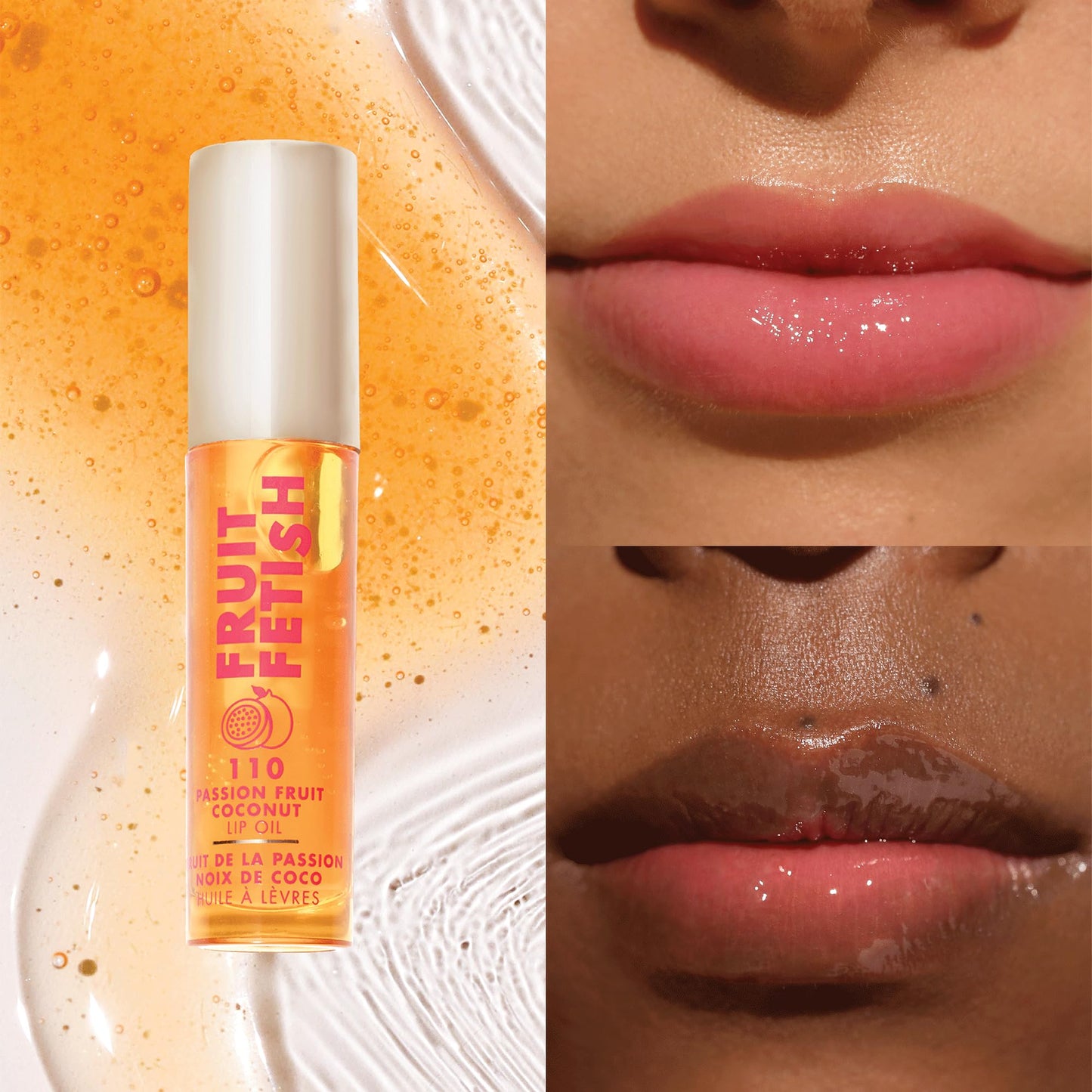 Milani Fruit Fetish Lip Oil, Tinted Lip Gloss & Hydrating Lip Oil Treatment, Moisturizing Non Sticky Clear Shine, High Shine Lip Balm for Dry Lips