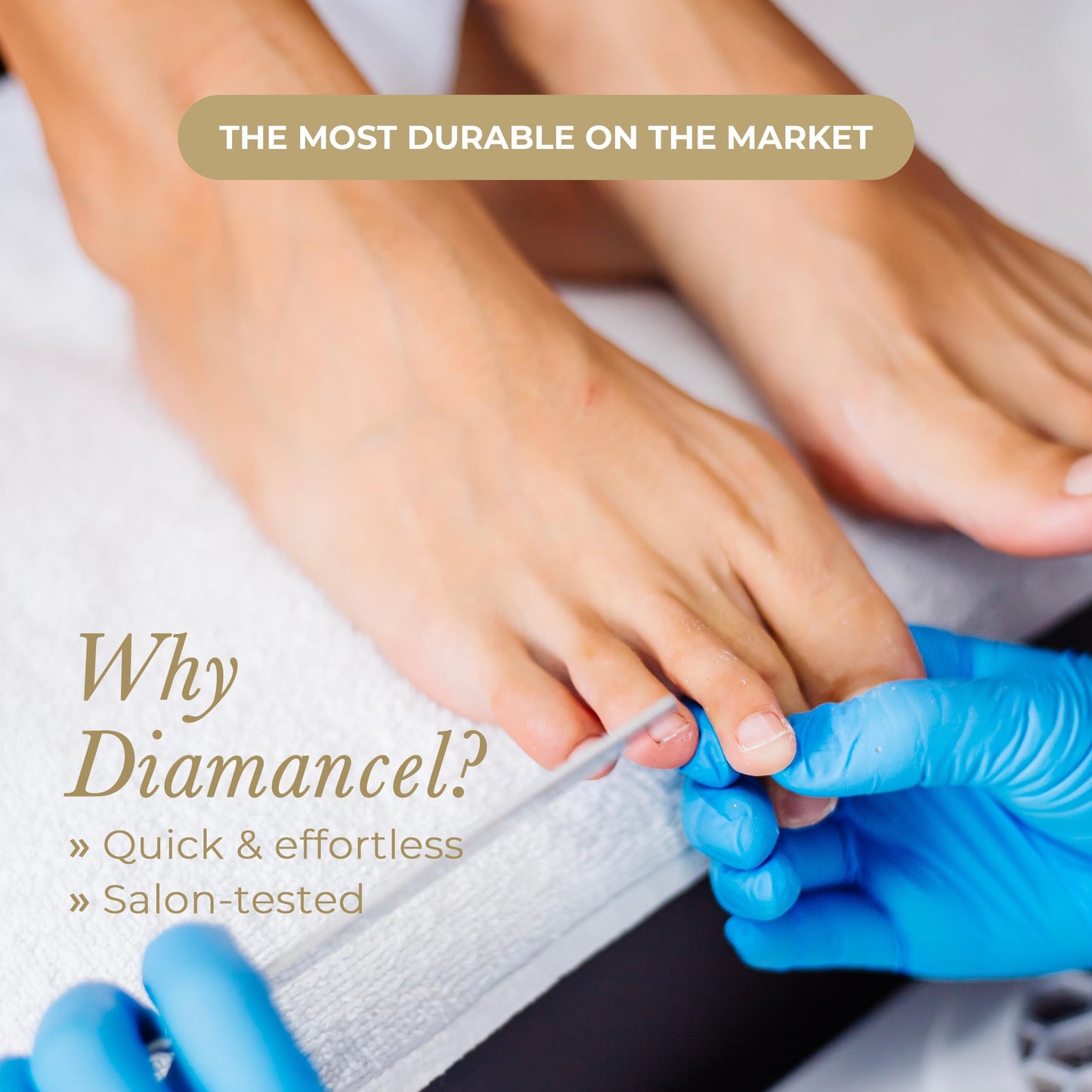 Diamancel Luxury Diamond Toenail File - #3 Coarse Grit - For Toe Nails or Thick Fingernails