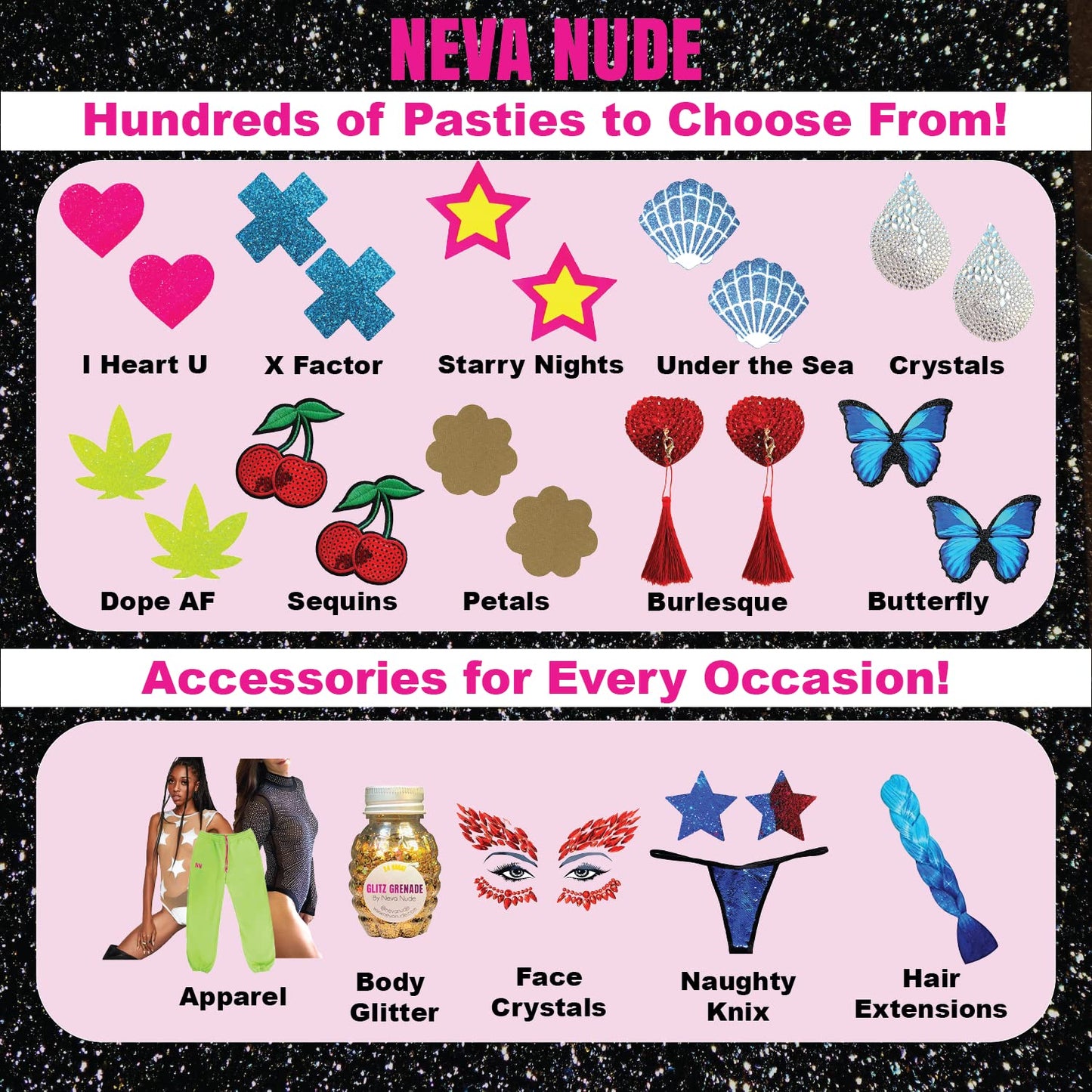 Neva Nude Face and Body Glitter Keychain - Chunky Loose Glitter for Festivals, Raves, and More | Cosmetic Grade | Super Sparkly (Mermaid Magnifique