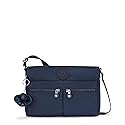Kipling womens Women's New Angie Handbag, Lightweight Bag, Nylon Travel Crossbody Bag, Blue Bleu 2, 10.5 L X 8 H X 2 D US