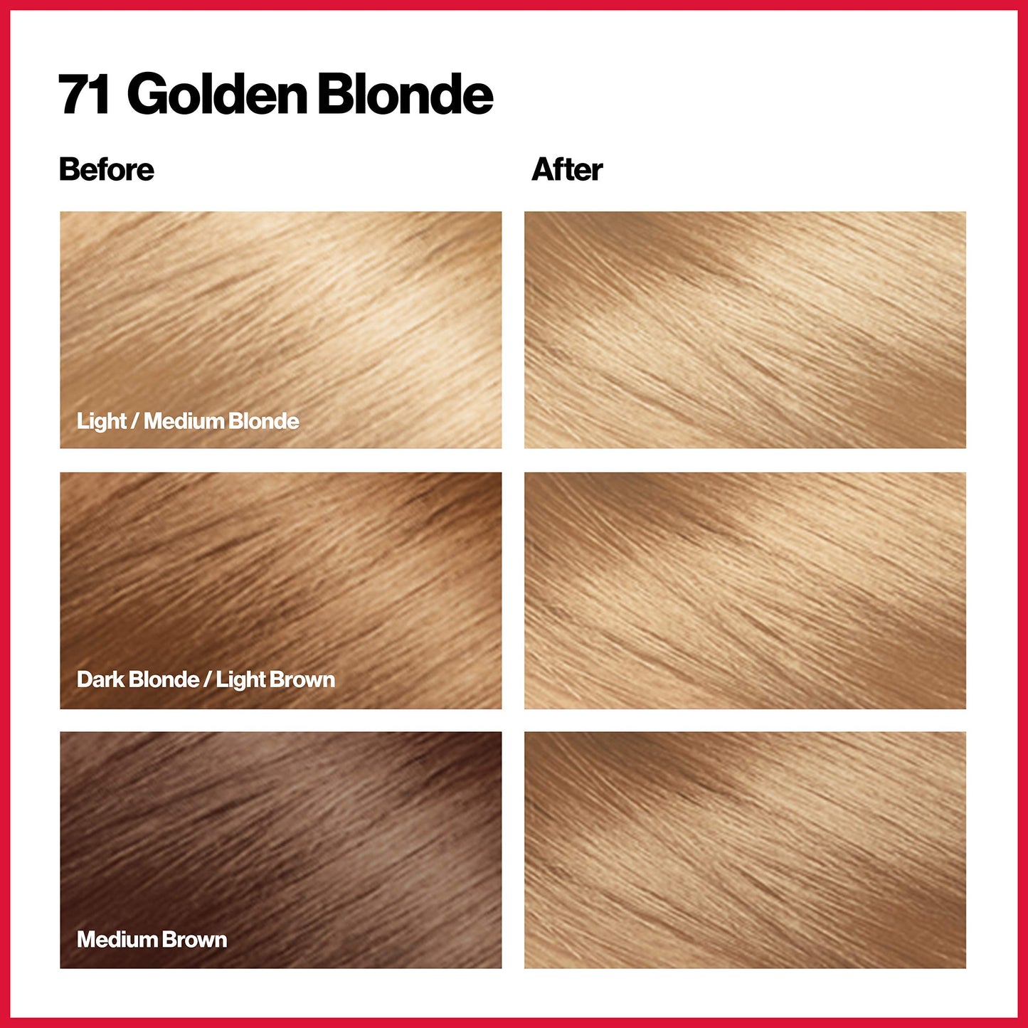 REVLON Colorsilk Beautiful Color Permanent Hair Color with 3D Gel Technology & Keratin, 100% Gray Coverage Hair Dye, 71 Golden Blonde